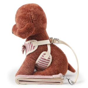 New pet leash, small dog with bow, Korean style dog harness