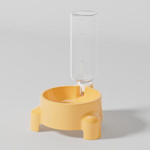 Pet neck protector, single-bowl water dispenser for cats and dogs, anti-tipping water bottle