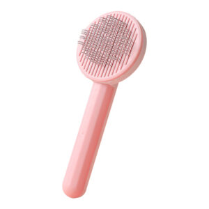 Stainless steel pet comb, cat grooming comb, macaron-shaped pet massage brush